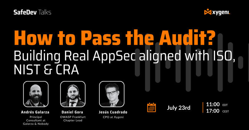 SafeDev Talk on Compliance - How to pass the Audit
