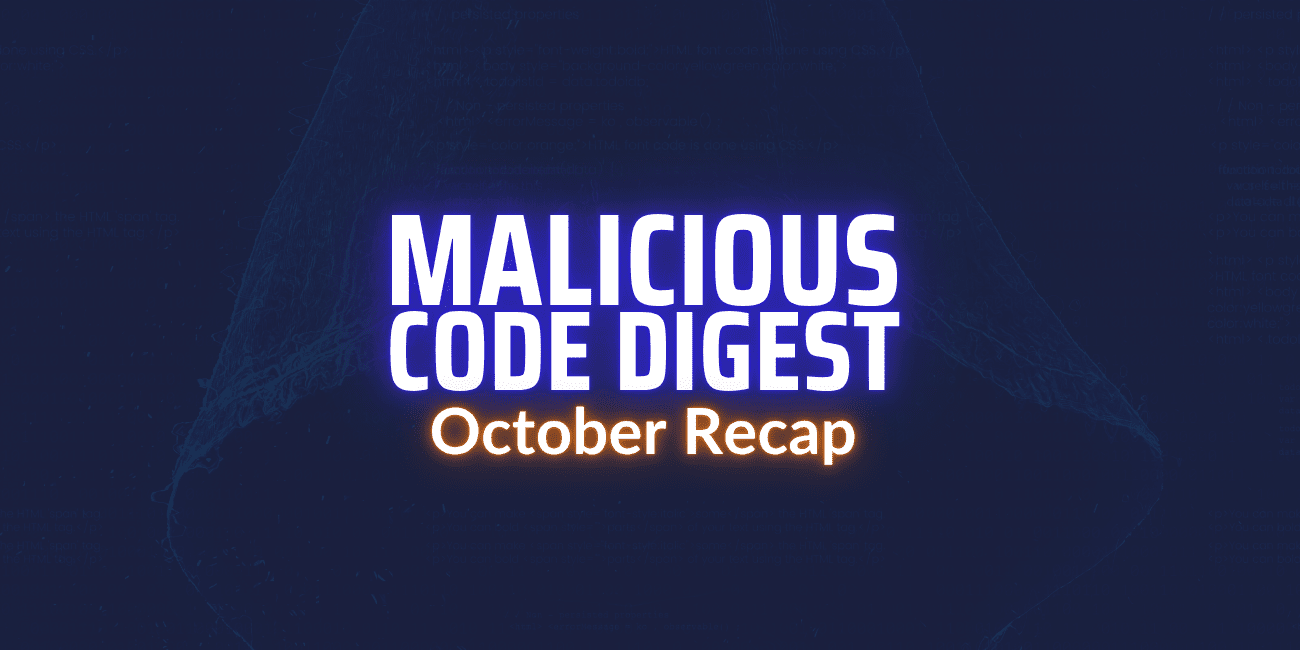 MALICIOUS CODE OCTOBER